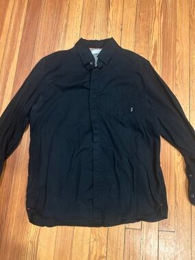 Five Four Men’s Black Long-Sleeve Button-Down Shirt